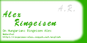 alex ringeisen business card